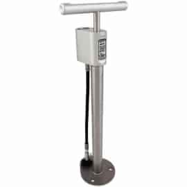 Bomba de bicicleta para exteriores en acero inoxidable